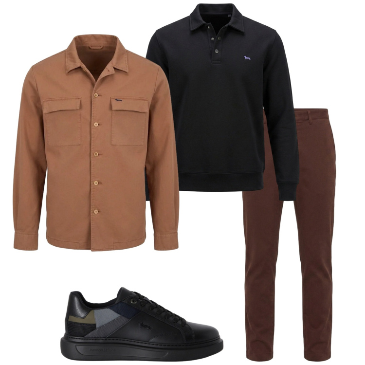 Outfit uomo - Harmont & Blaine. Stile Urban per Tutti i giorni. Abbinamento con sneakers, pantaloni, cappotti, felpe.