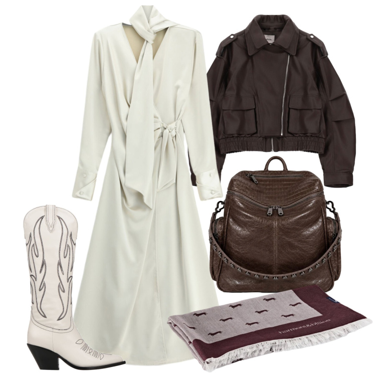 Outfit donna - Settembre. Stile Trendy per Tutti i giorni. Abbinamento con stivali, sciarpe, vestiti lunghi, giacche, zaini.