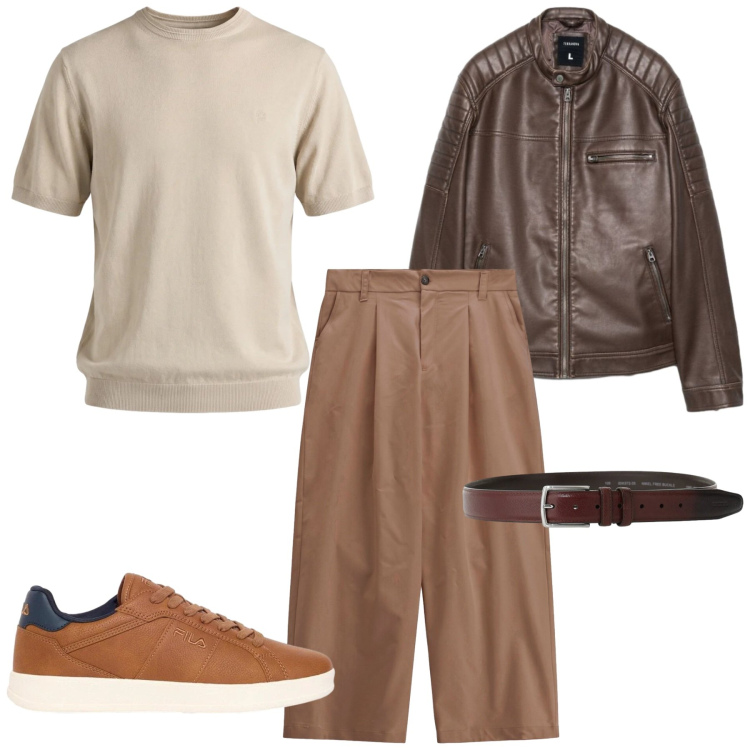 Outfit uomo - Total look #2478900. Stile Trendy per Tutti i giorni. Abbinamento con t-shirt, pantaloni, cinture, giacche, sneakers.