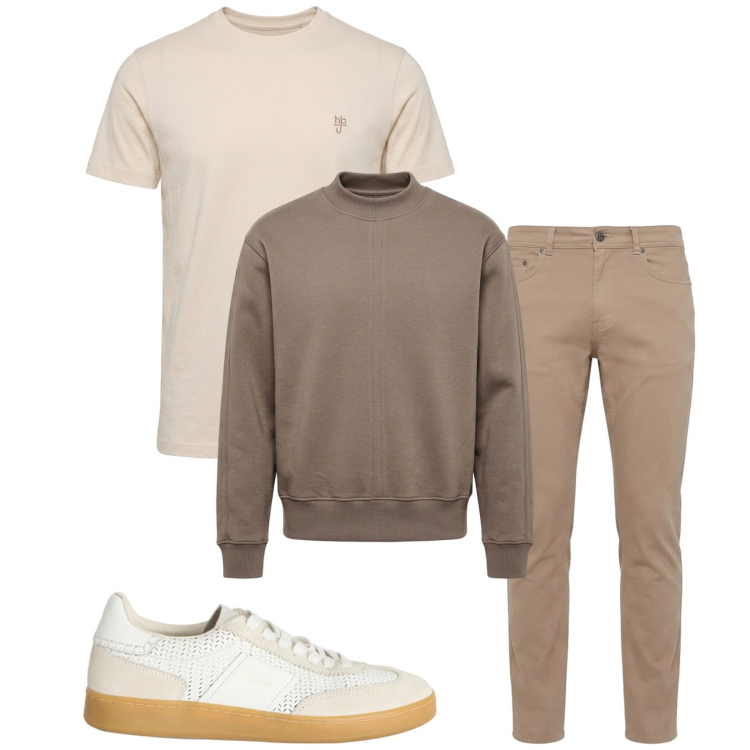 Outfit uomo - Total look #2478932. Stile Casual per Tutti i giorni. Abbinamento con t-shirt, pantaloni, sneakers, felpe.