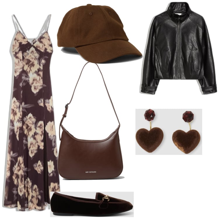 Outfit mujer - Casual #8980. Estilo Casual para Todos los días. Combinación con blazers, mocasines, pendientes, bolsos de hombro, vestidos largos, sombreros o gorros con visera.