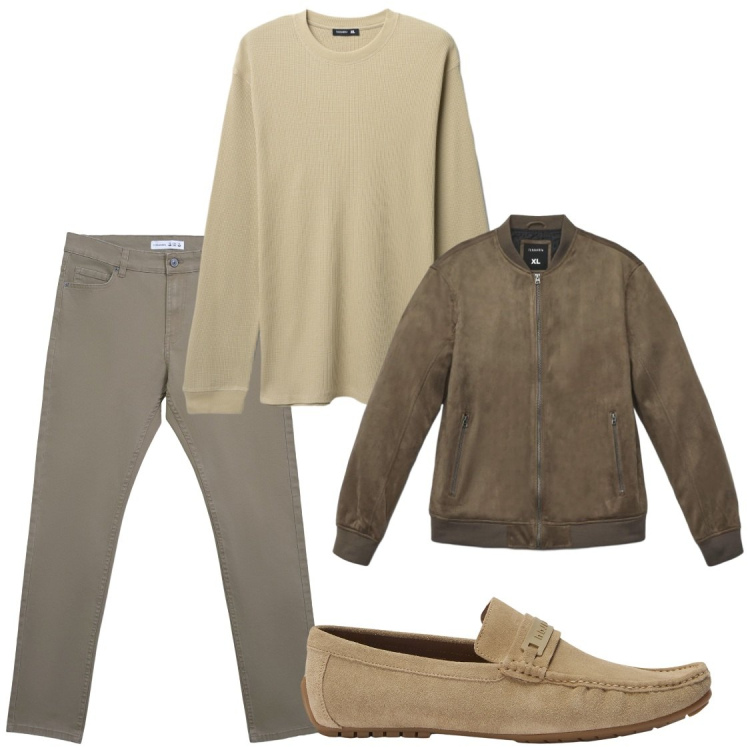 Outfit uomo - Total look #2479028. Stile Trendy per Ufficio. Abbinamento con scarpe stringate, pantaloni skinny, giacche, maglieria.