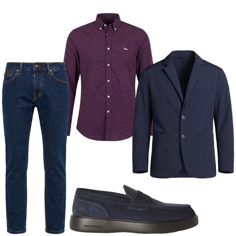 Outfit uomo - Total look #2479040. Stile Business/Elegante per Ufficio. Abbinamento con scarpe stringate, camicie, pantaloni, giacche.