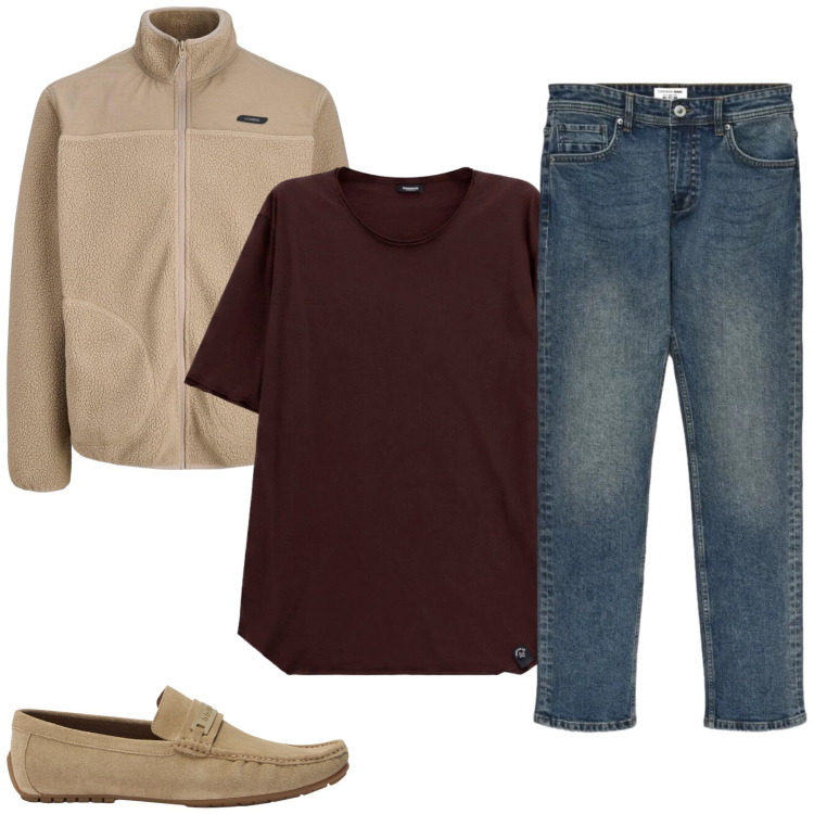 Outfit uomo - Total look #2479050. Stile Casual per Tutti i giorni. Abbinamento con scarpe stringate, t-shirt, jeans, giacche.