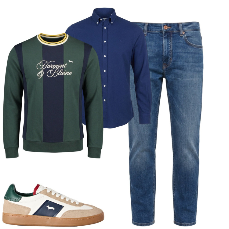 Outfit uomo - Sporty chic. Stile Casual per Tutti i giorni. Abbinamento con felpe, jeans, sneakers, camicie.