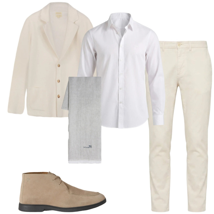 Outfit uomo - Total look #2479094. Stile Business/Elegante per Serata speciale. Abbinamento con camicie, stivali e stivaletti, pantaloni, sciarpe, cardigans.