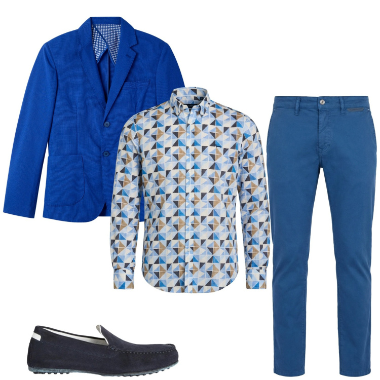 Outfit uomo - Total look #2479107. Stile Trendy per Serata speciale. Abbinamento con pantaloni, scarpe stringate, camicie, giacche.