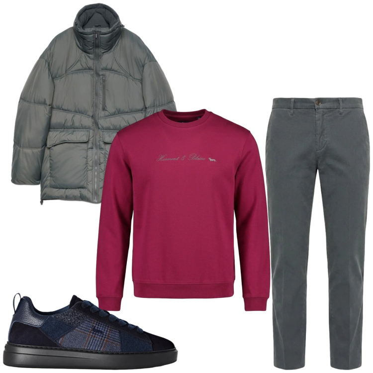 Outfit uomo - Total look #2479115. Stile Casual per Tutti i giorni. Abbinamento con sneakers, pantaloni, felpe, giacche.