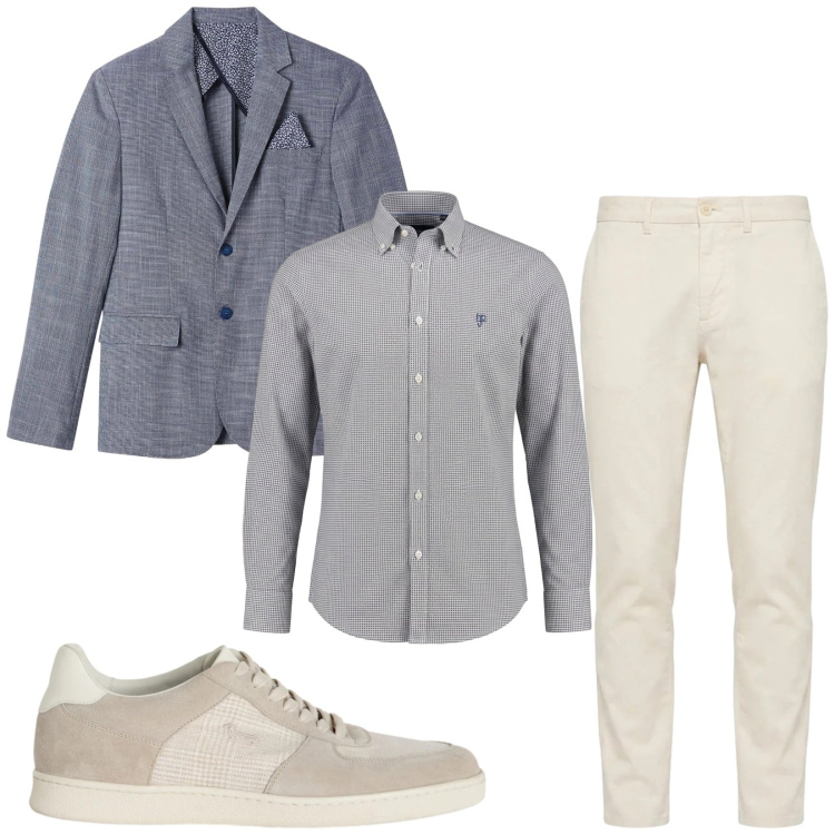 Outfit uomo - Total look #2479125. Stile Trendy per Serata speciale. Abbinamento con pantaloni, camicie, sneakers, giacche.