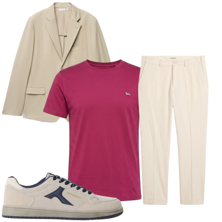 Outfit uomo - Total look #2479147. Stile Trendy per Tutti i giorni. Abbinamento con t-shirt, sneakers, giacche, pantaloni.