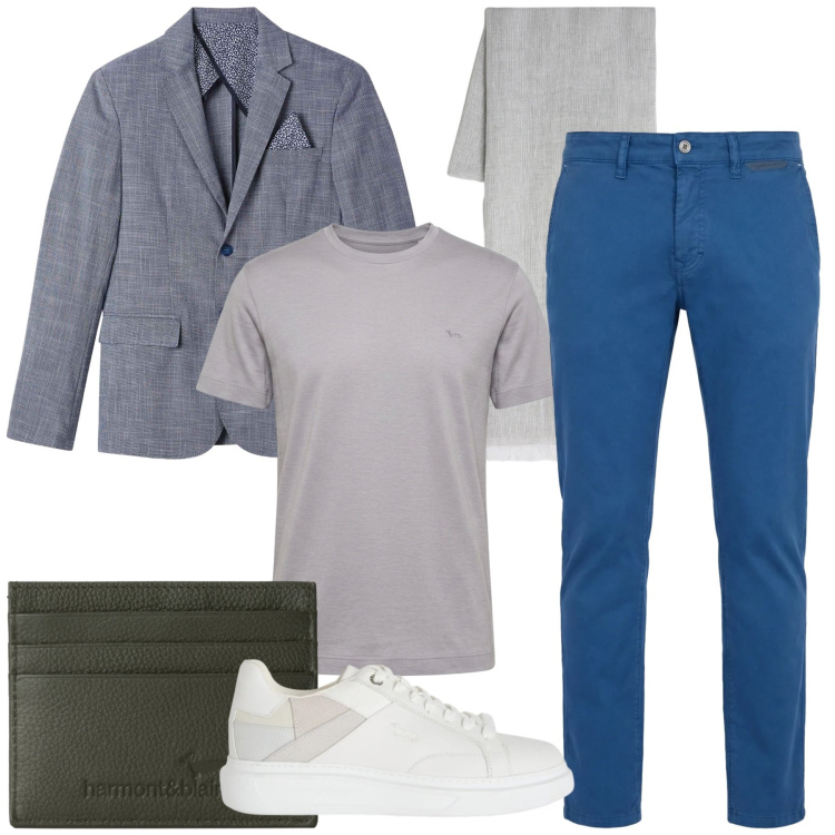 Outfit uomo - Total look #2479149. Stile Casual per Tutti i giorni. Abbinamento con t-shirt, portafogli, pantaloni, sneakers, sciarpe, giacche.