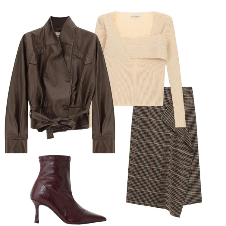 Outfit donna - Dixie FW 26. Stile Sporty chic per Serata fuori. Abbinamento con stivaletti, gonne longuette, giacche, t-shirt.