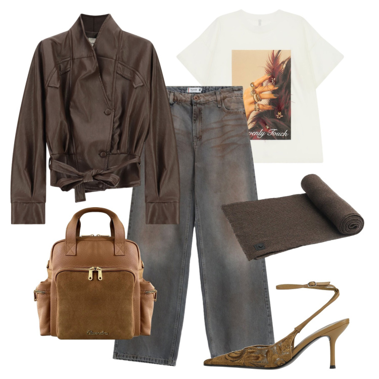 Outfit donna - Giacca urban style -@susystyle. Stile Urban per Tutti i giorni. Abbinamento con décolleté, t-shirt, jeans dritti, giacche, sciarpe, zaini.