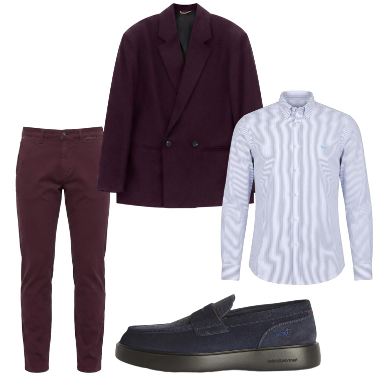Outfit uomo - Total look #2479238. Stile Business/Elegante per Ufficio. Abbinamento con scarpe stringate, pantaloni, camicie, giacche.