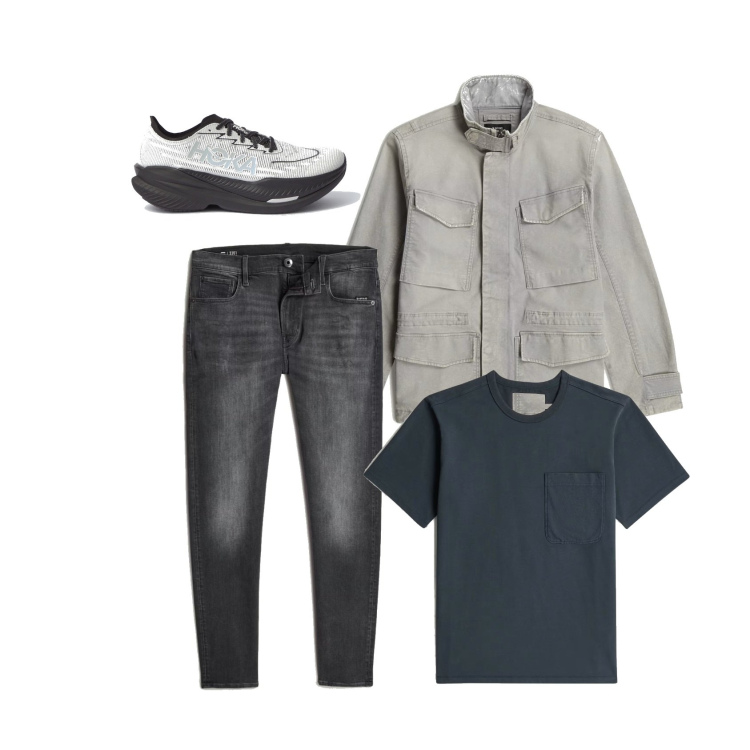 Outfit homme - Jean gris. Style Tendance pour Tous les jours. Assortir avec sneakers, t-shirts, vestes, jeans.