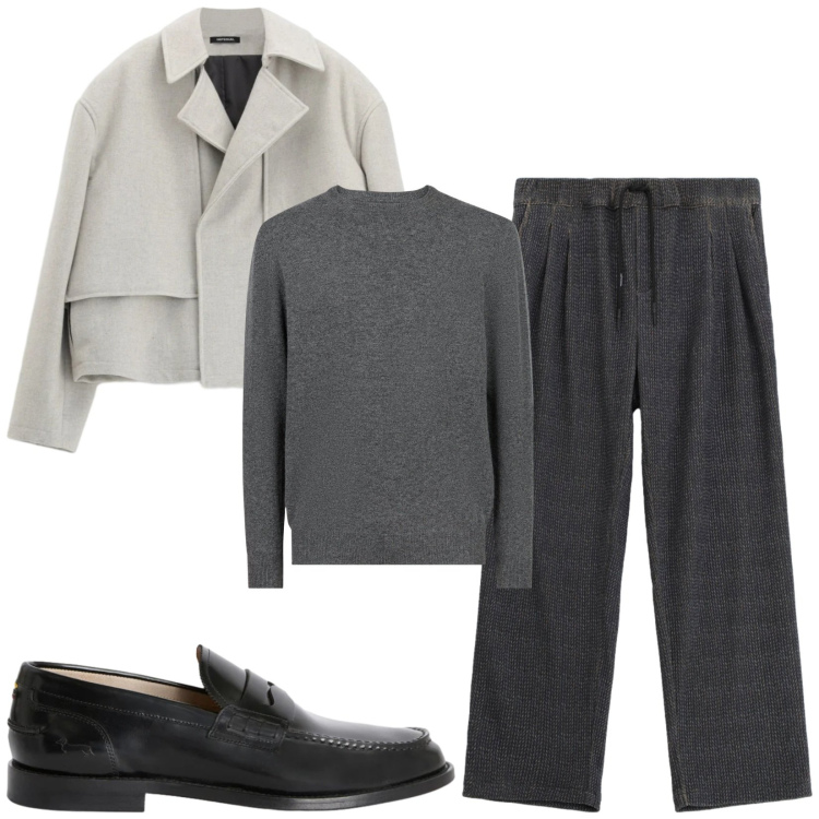 Outfit uomo - Total look #2479373. Stile Trendy per Serata speciale. Abbinamento con scarpe stringate, pantaloni, giacche, maglieria.