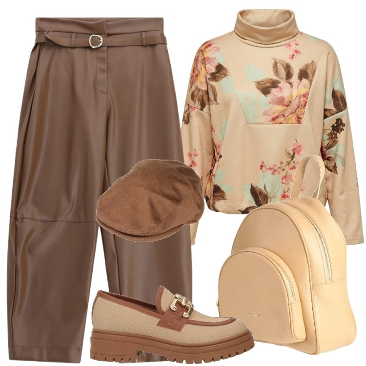 Outfit donna - Fashion. Stile Sporty chic per Tutti i giorni. Abbinamento con cappelli, zaini, mocassini, pantaloni, felpe.