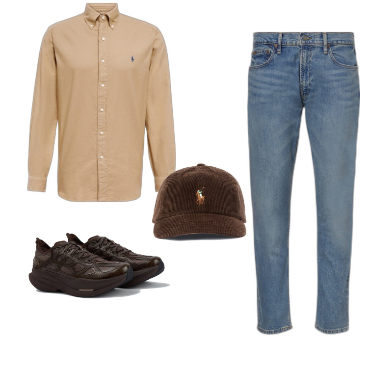 Outfit homme - Polo Ralph Lauren. Style Tendance pour Tous les jours. Assortir avec chemisiers, chapeaux, jean coupe droite, sneakers.