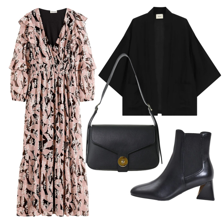 Outfit donna - Total look #2479634. Stile Romantica per Serata fuori. Abbinamento con borse a spalla, stivaletti, blazer, vestiti.