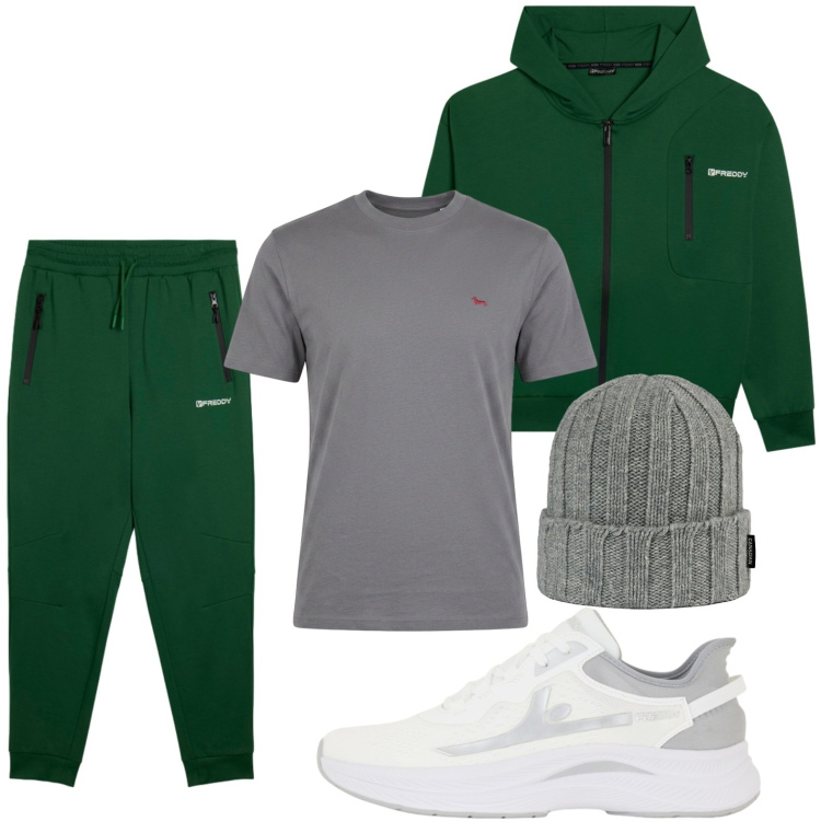 Outfit uomo - Easy relax. Stile Casual per Tutti i giorni. Abbinamento con t-shirt, pantaloni, felpe con cappuccio, sneakers, berretti.