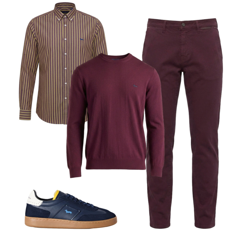 Outfit uomo - Total look #2479709. Stile Casual per Tutti i giorni. Abbinamento con maglieria, pantaloni, camicie, sneakers.