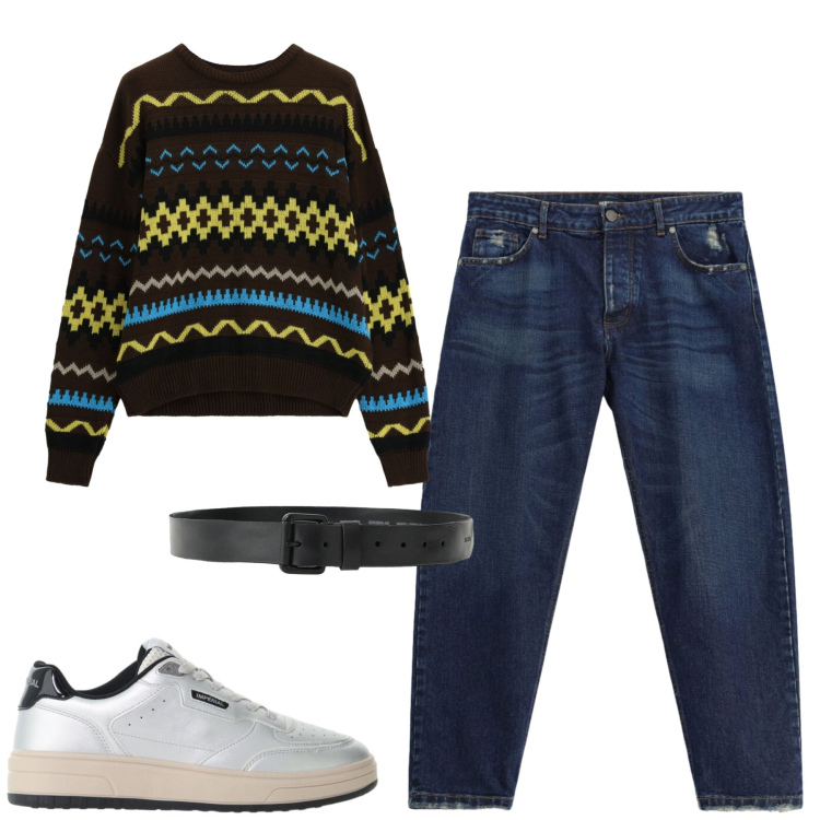 Outfit uomo - Imperial. Stile Casual per Tutti i giorni. Abbinamento con jeans, maglieria, cinture, sneakers.
