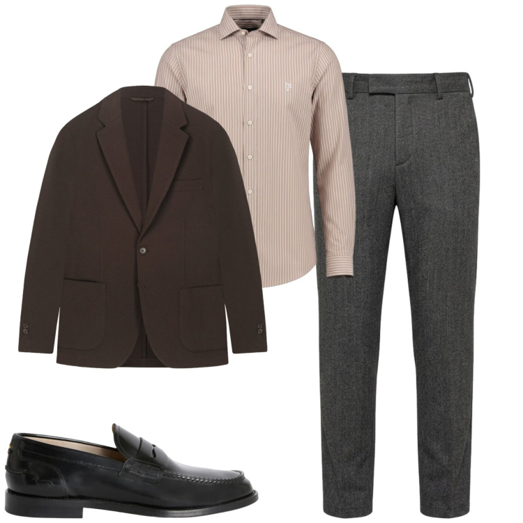 Outfit uomo - City. Stile Urban per Tutti i giorni. Abbinamento con pantaloni, camicie, scarpe stringate, giacche.