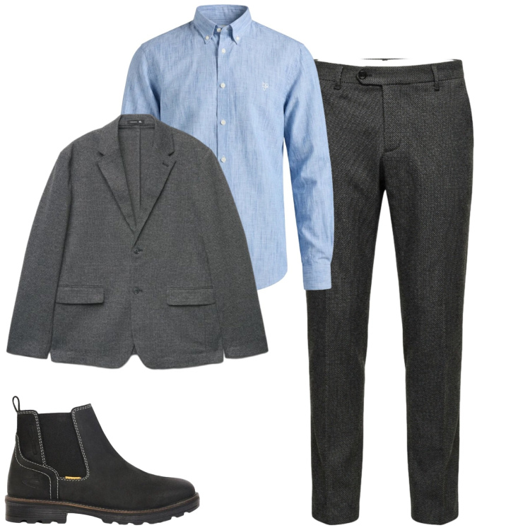 Outfit uomo - City. Stile Urban per Tutti i giorni. Abbinamento con camicie, pantaloni, giacche, stivali e stivaletti.