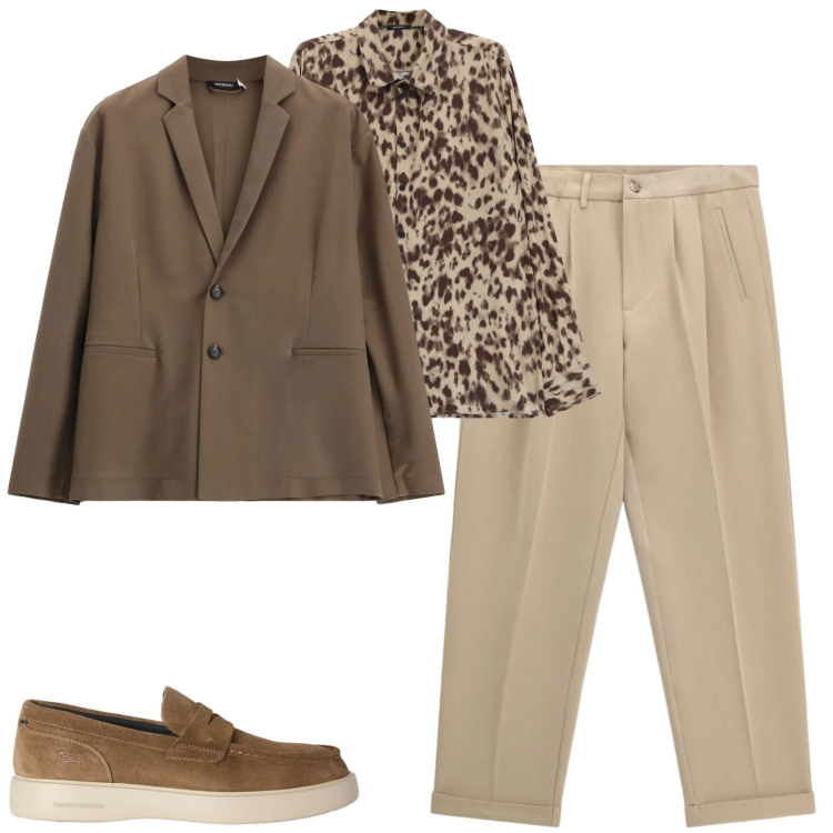 Outfit uomo - Fall. Stile Trendy per Tutti i giorni. Abbinamento con scarpe stringate, camicie, pantaloni, giacche.