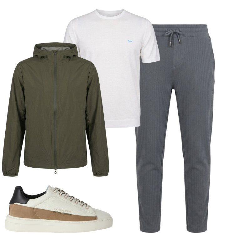 Outfit uomo - City. Stile Casual per Tutti i giorni. Abbinamento con sneakers, pantaloni, t-shirt, giacche.