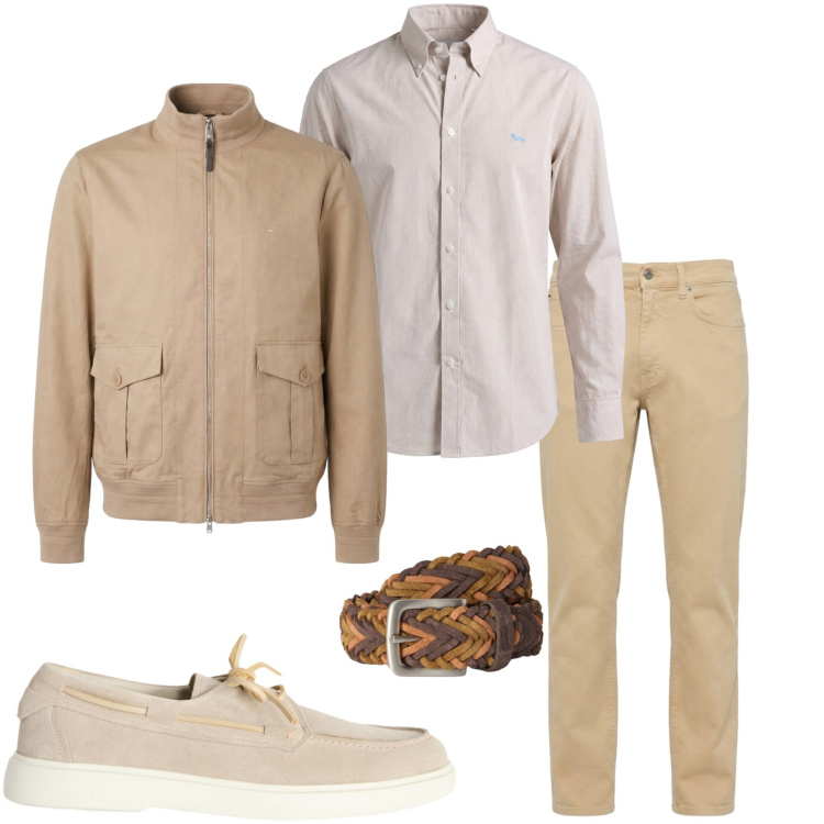 Outfit uomo - Harmont&Blaine. Stile Urban per Tutti i giorni. Abbinamento con pantaloni, cinture, scarpe stringate, camicie, bomber.