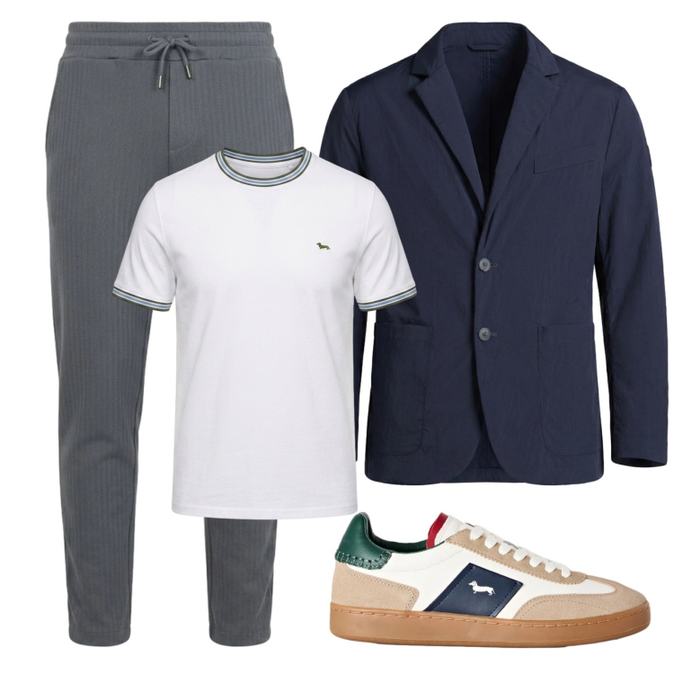 Outfit uomo - Sporty con stile. Stile Casual per Tutti i giorni. Abbinamento con pantaloni, sneakers, t-shirt, giacche.