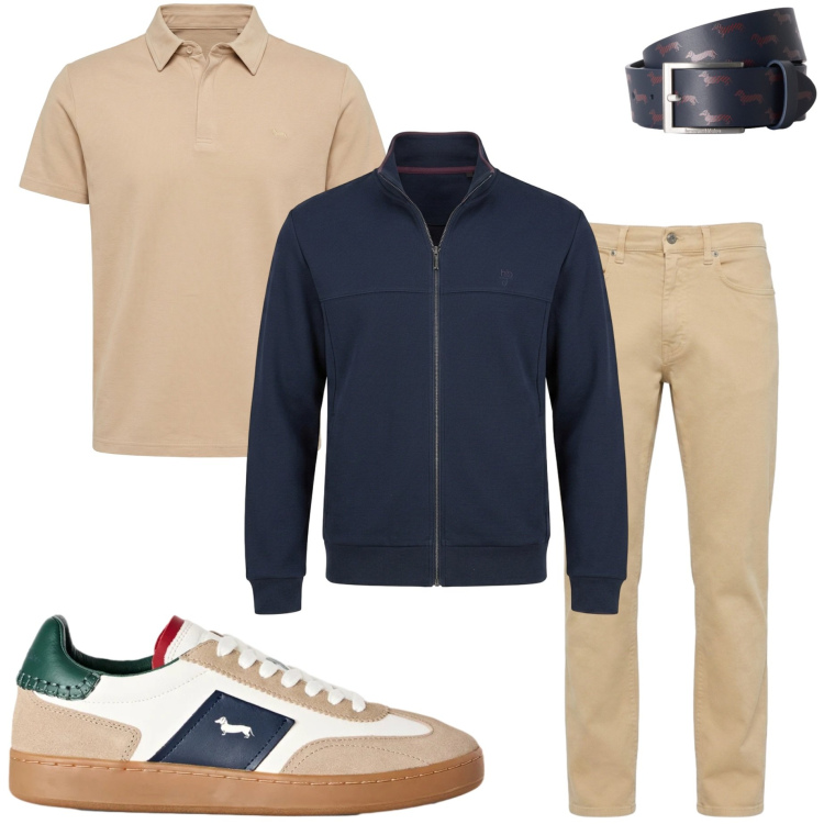 Outfit uomo - Harmont&Blaine. Stile Casual per Tutti i giorni. Abbinamento con sneakers, pantaloni, cinture, polo, felpe.