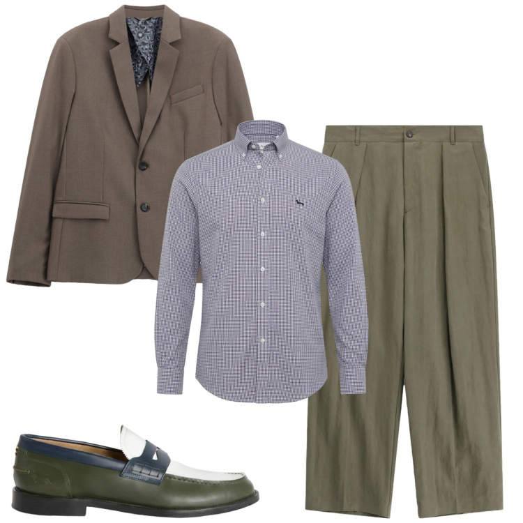 Outfit uomo - City. Stile Urban per Tutti i giorni. Abbinamento con camicie, scarpe stringate, pantaloni, giacche.