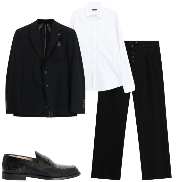 Outfit uomo - Imperial. Stile Business/Elegante per Cerimonia. Abbinamento con scarpe stringate, giacche, pantaloni, camicie.