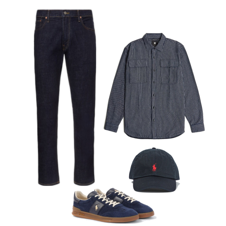 Outfit homme - Polo Ralph Lauren. Style Tendance pour Tous les jours. Assortir avec jean coupe droite, sneakers, chemisiers, chapeaux.