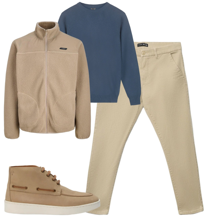 Outfit uomo - City. Stile Urban per Tutti i giorni. Abbinamento con stivali e stivaletti, maglieria, pantaloni chino, giacche.