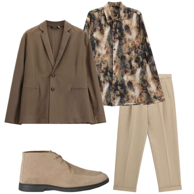 Outfit uomo - Sere d' autunno. Stile Business/Elegante per Serata speciale. Abbinamento con stivali e stivaletti, camicie, pantaloni, giacche.