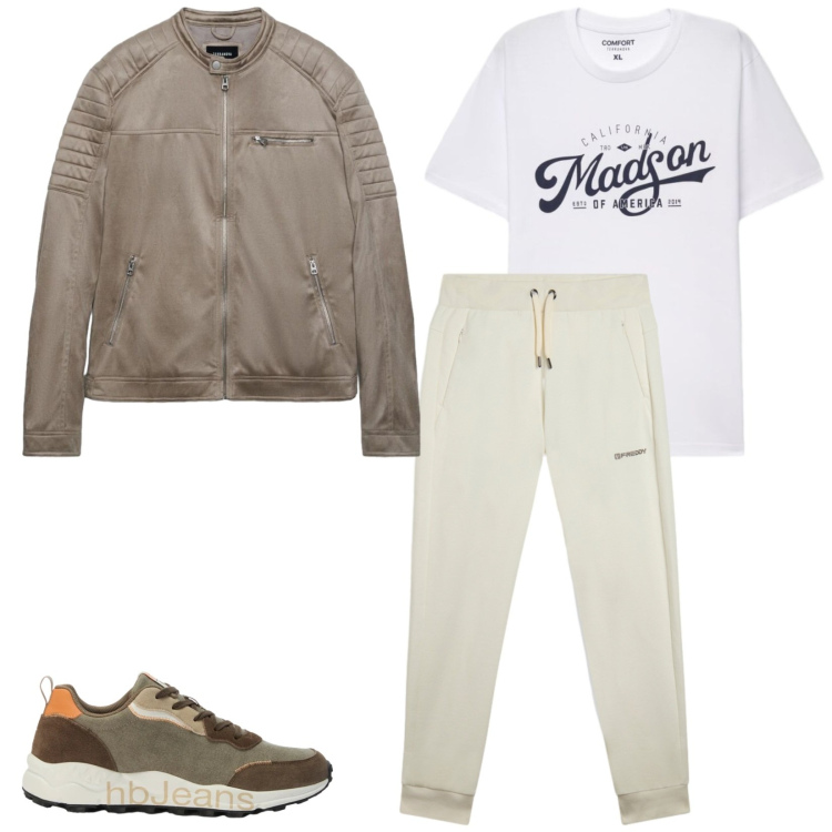 Outfit uomo - Total look #2479960. Stile Trendy per Tutti i giorni. Abbinamento con sneakers, pantaloni, giacche, t-shirt.