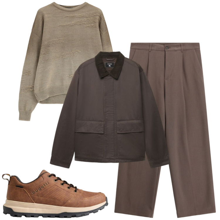 Outfit uomo - Total look #2479964. Stile Urban per Tutti i giorni. Abbinamento con maglieria, pantaloni, cappotti, sneakers.