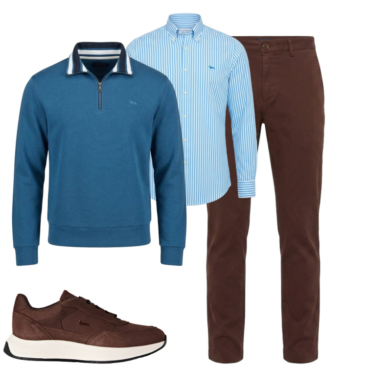 Outfit uomo - Total look #2479967. Stile Urban per Tutti i giorni. Abbinamento con sneakers, pantaloni, camicie, felpe.