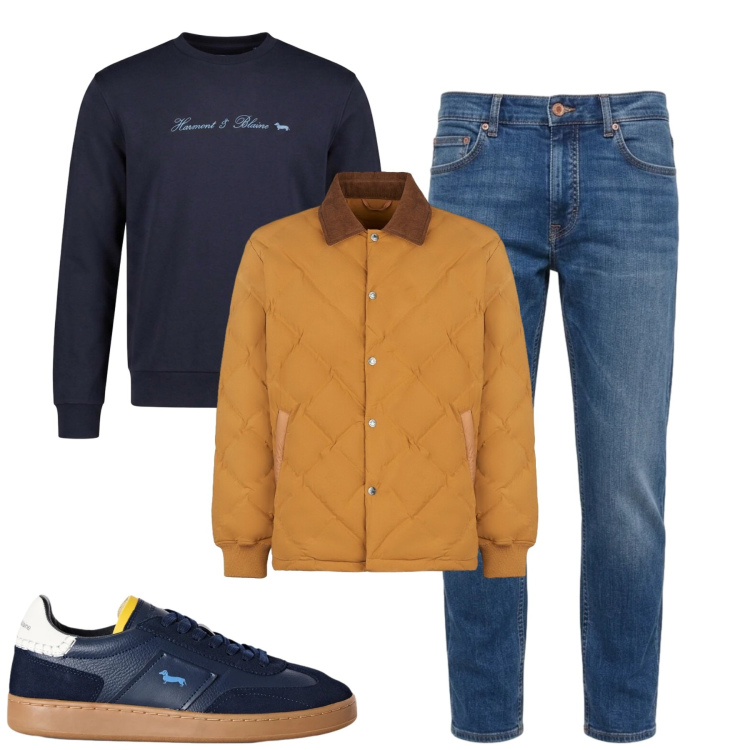 Outfit uomo - City. Stile Casual per Tutti i giorni. Abbinamento con sneakers, jeans, felpe, giacche.
