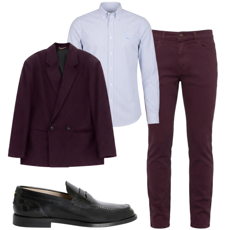 Outfit uomo - City. Stile Trendy per Tutti i giorni. Abbinamento con pantaloni, camicie, scarpe stringate, giacche.