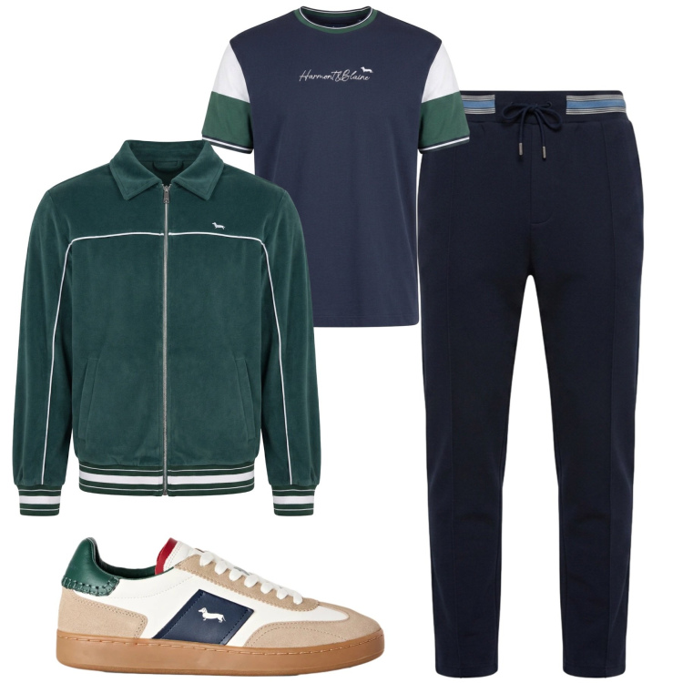 Outfit uomo - Sporty. Stile Casual per Tutti i giorni. Abbinamento con pantaloni, t-shirt, sneakers, felpe.