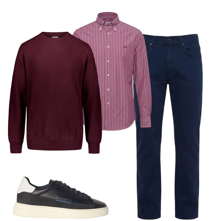 Outfit uomo - City. Stile Casual per Tutti i giorni. Abbinamento con sneakers, pantaloni, camicie, pullovers.