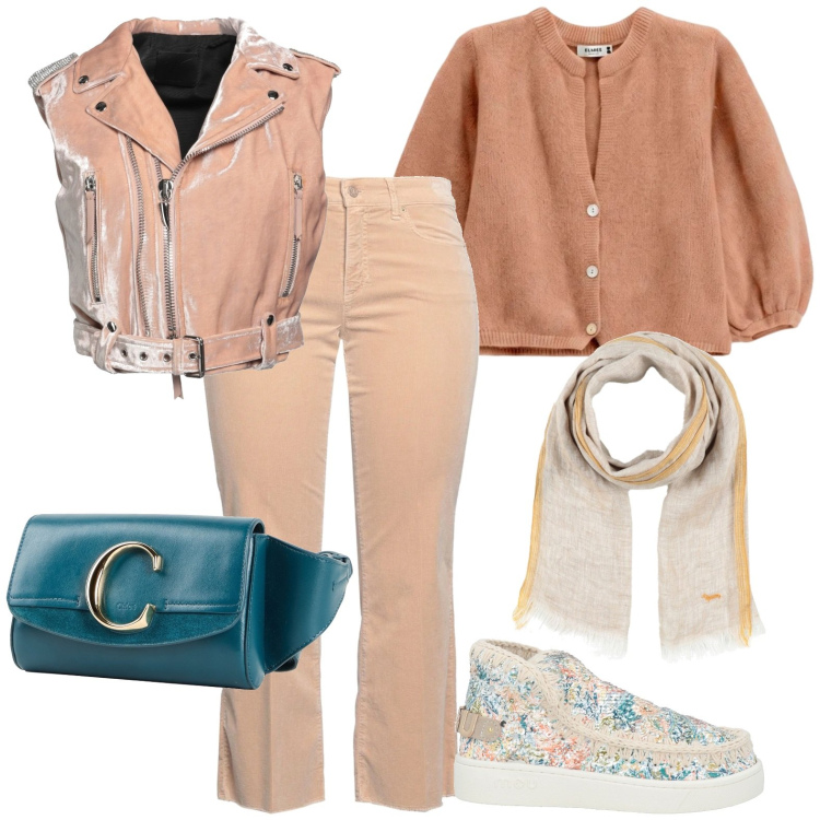 Outfit donna - Casual. Stile Casual per Tutti i giorni. Abbinamento con pantaloni, marsupi, stivaletti, cinture, sciarpe, cardigans.