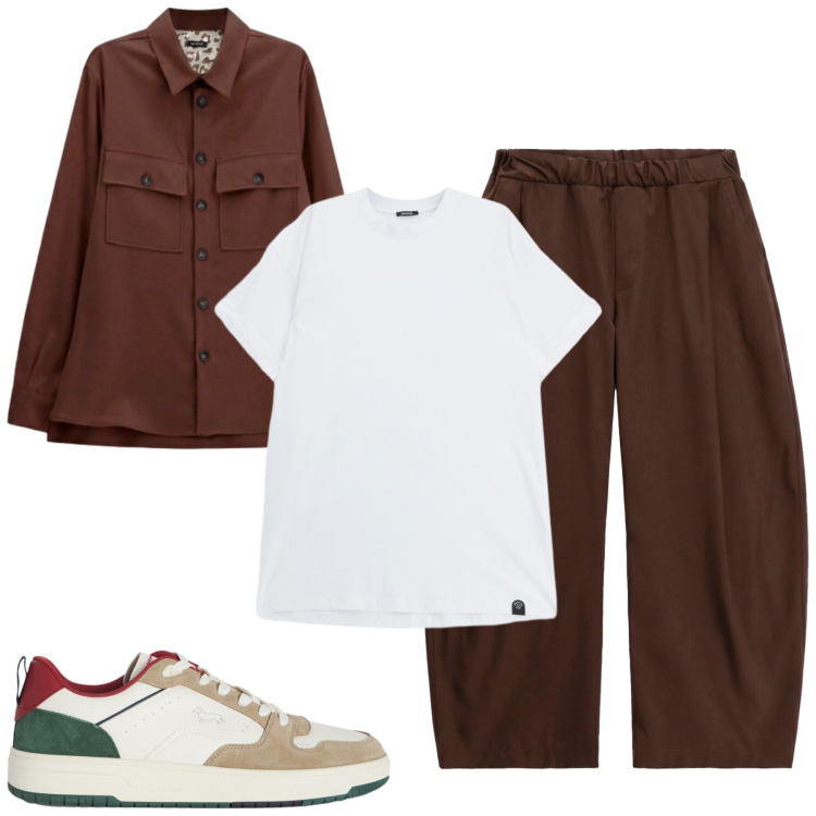 Outfit uomo - Total look #2480068. Stile Casual per Tutti i giorni. Abbinamento con sneakers, t-shirt, cappotti, pantaloni.