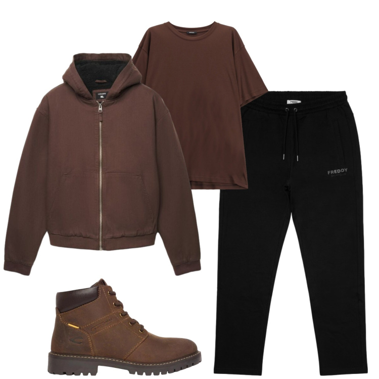 Outfit uomo - Fall. Stile Casual per Tutti i giorni. Abbinamento con t-shirt, pantaloni, giacche, stivali e stivaletti.