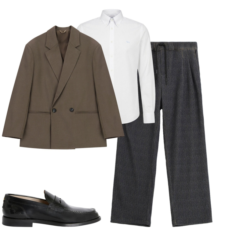 Outfit uomo - City. Stile Business/Elegante per Tutti i giorni. Abbinamento con camicie, scarpe stringate, pantaloni, giacche.