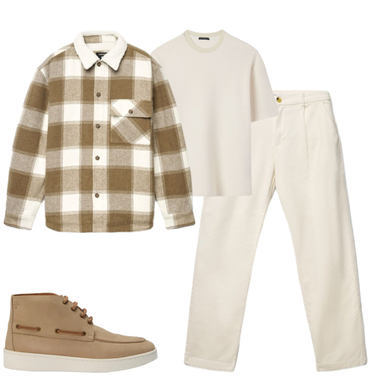 Outfit uomo - Terranova. Stile Casual per Tutti i giorni. Abbinamento con stivali e stivaletti, cappotti, pantaloni chino, t-shirt.
